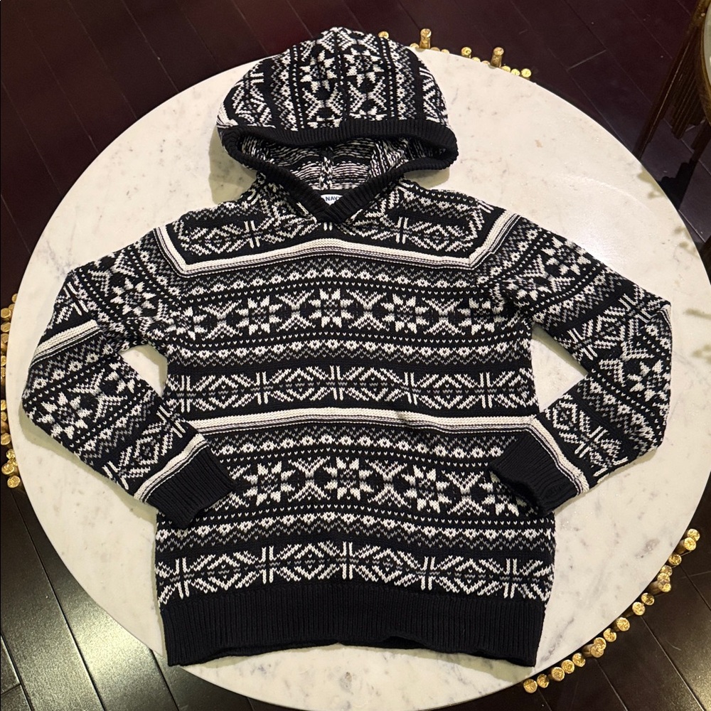 Old Navy Monochrome Knit Hoodie